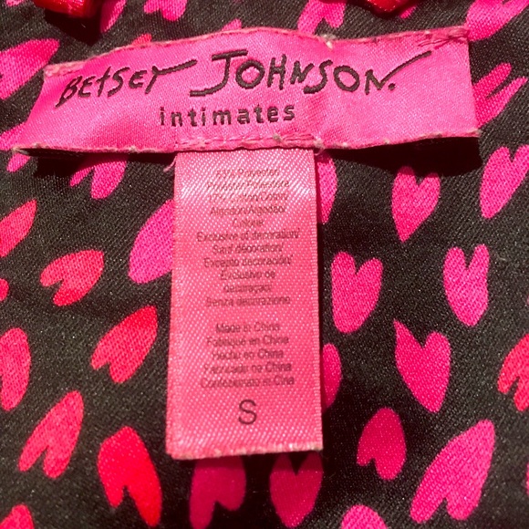 betsy Johnson Pajama Jacket Top floral button down size small preowned - Picture 5 of 6
